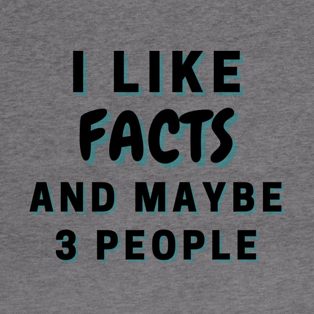 I Like Facts And Maybe 3 People by Word Minimalism